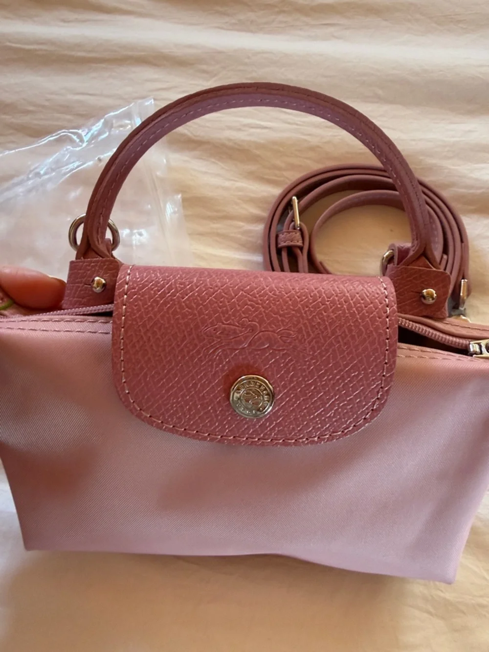 Longchamp Pink Women's Top-Handle Crossbody Bag- mini - Picture 2 of 7